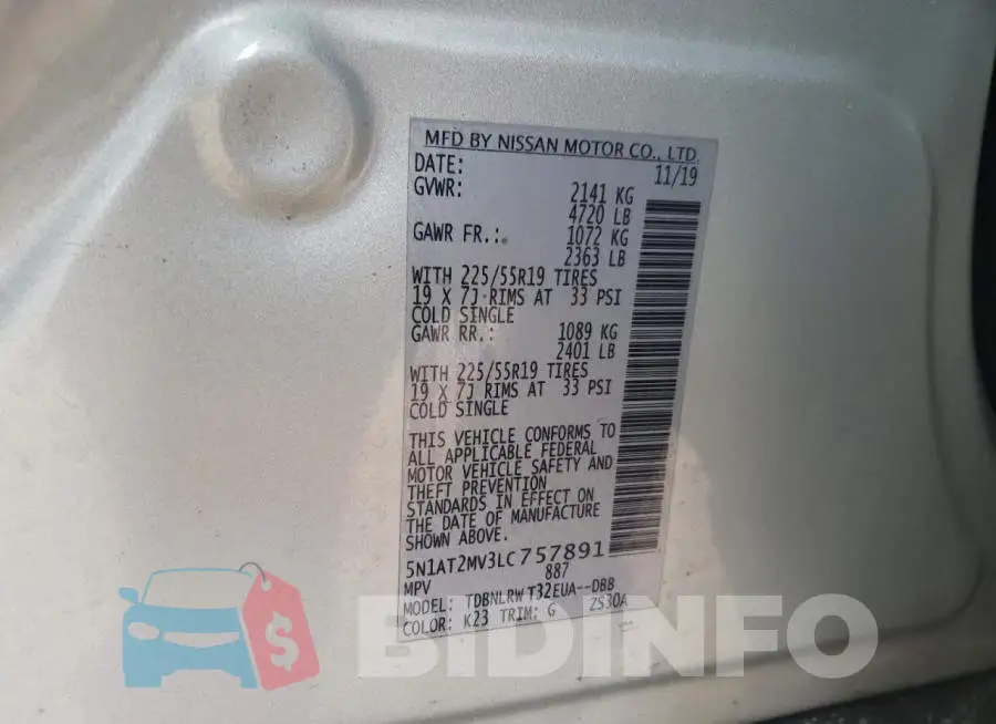 5N1AT2MV3LC757891 Photo# 12