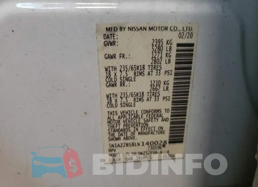5N1AZ2BS8LN140028 Photo# 13