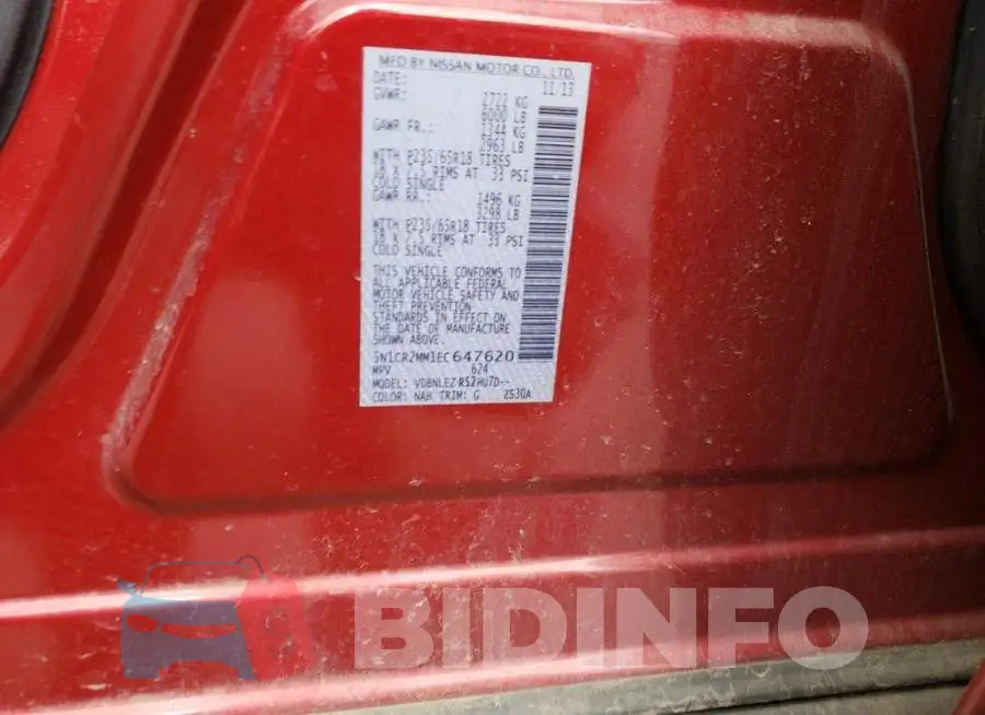 5N1CR2MM1EC647620 Photo# 14