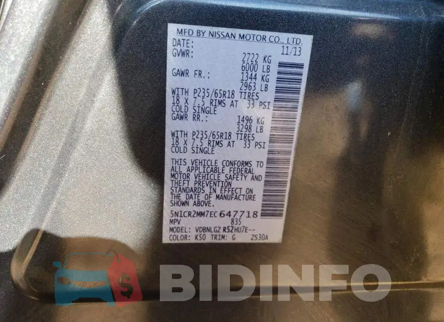 5N1CR2MM7EC647718 Photo# 13