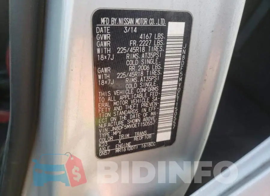 JN8DF5MV0ET150557 Photo# 13