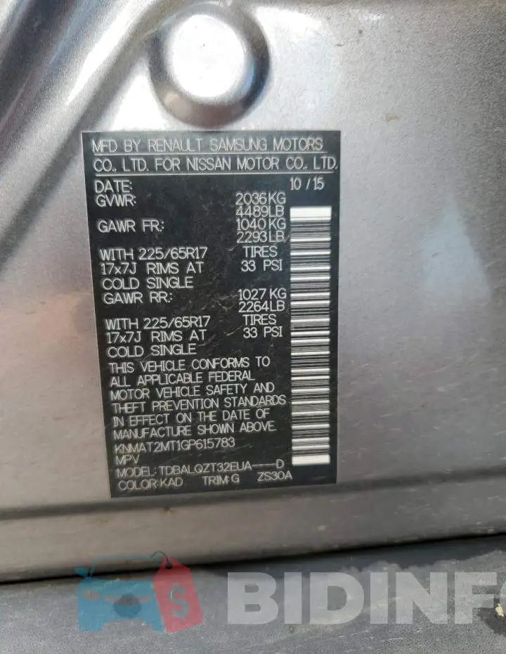 KNMAT2MT1GP615783 Photo# 13