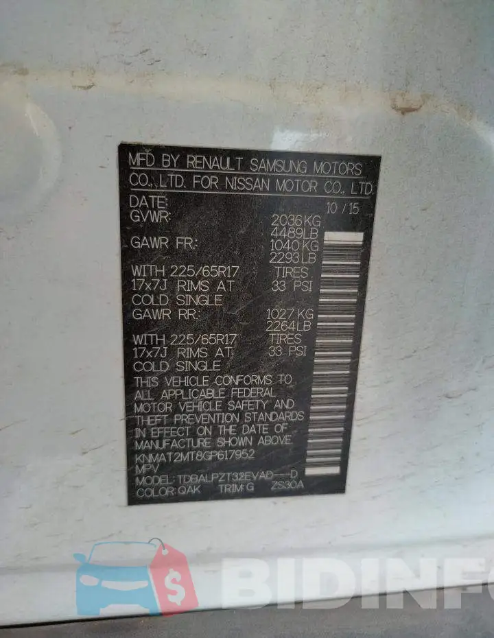 KNMAT2MT8GP617952 Photo# 12