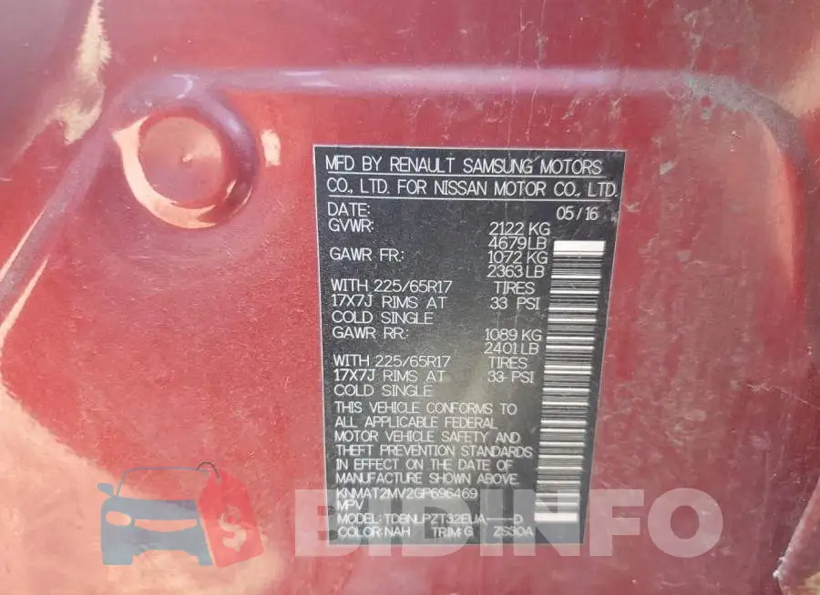 KNMAT2MV2GP696469 Photo# 10