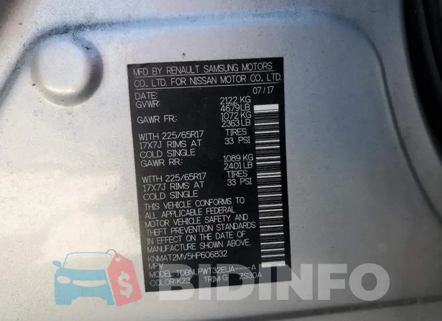KNMAT2MV5HP606832 Photo# 13