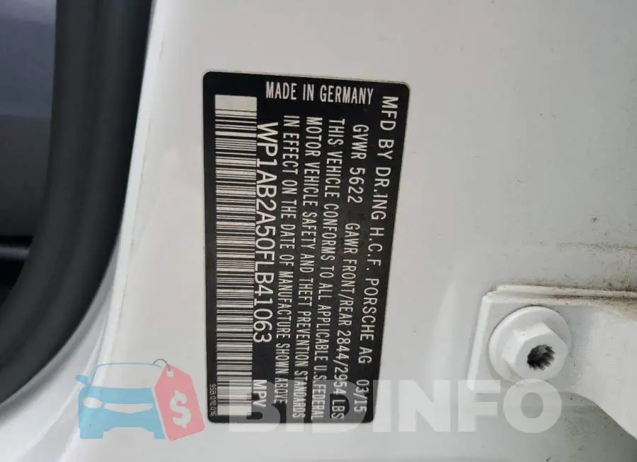 WP1AB2A50FLB41063 Photo# 13