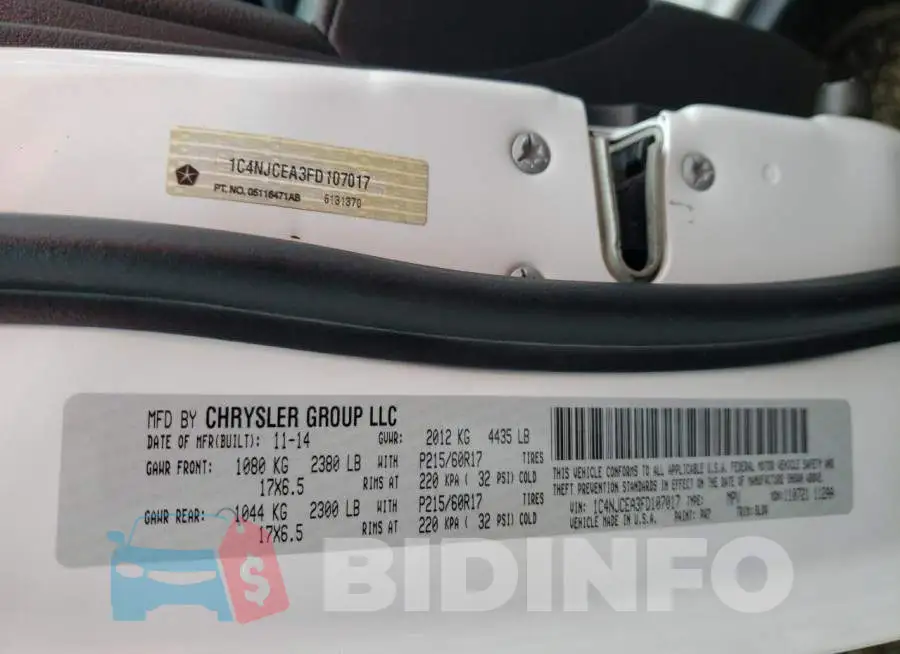 1C4NJCEA3FD107017 Photo# 13