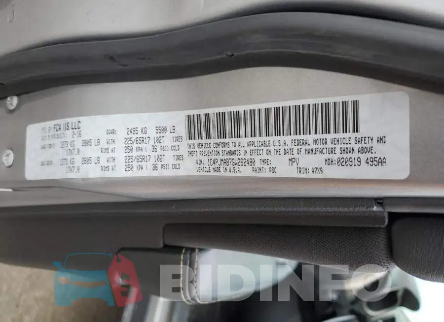 1C4PJMAB7GW262480 Photo# 14
