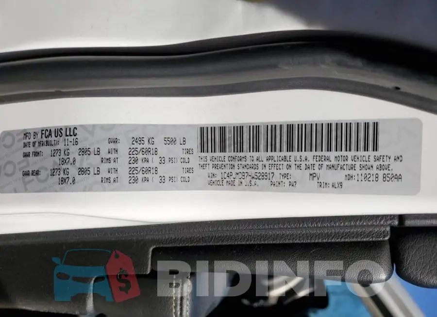 1C4PJMDB7HW528917 Photo# 13