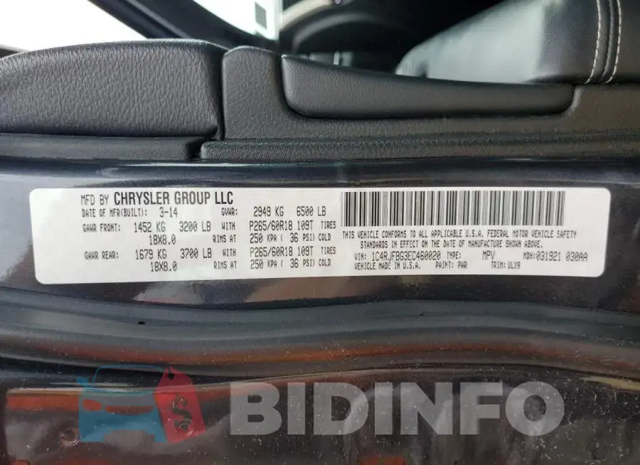 1C4RJFBG3EC460020 Photo# 10