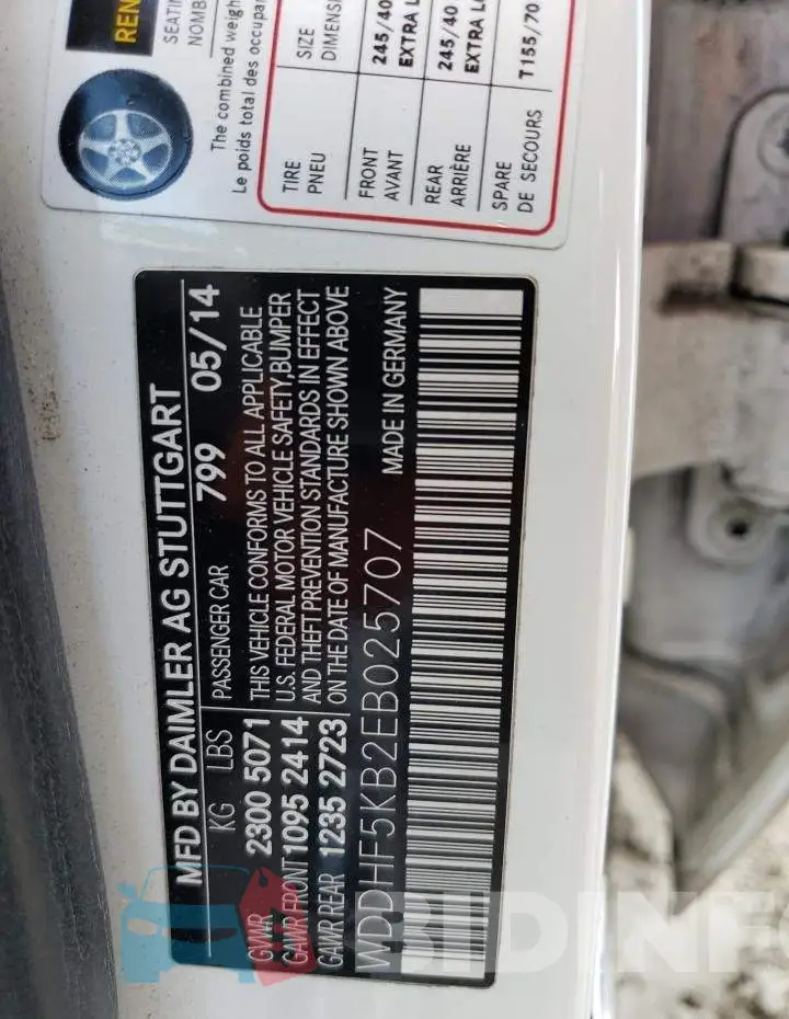WDDHF5KB2EB025707 Photo# 13