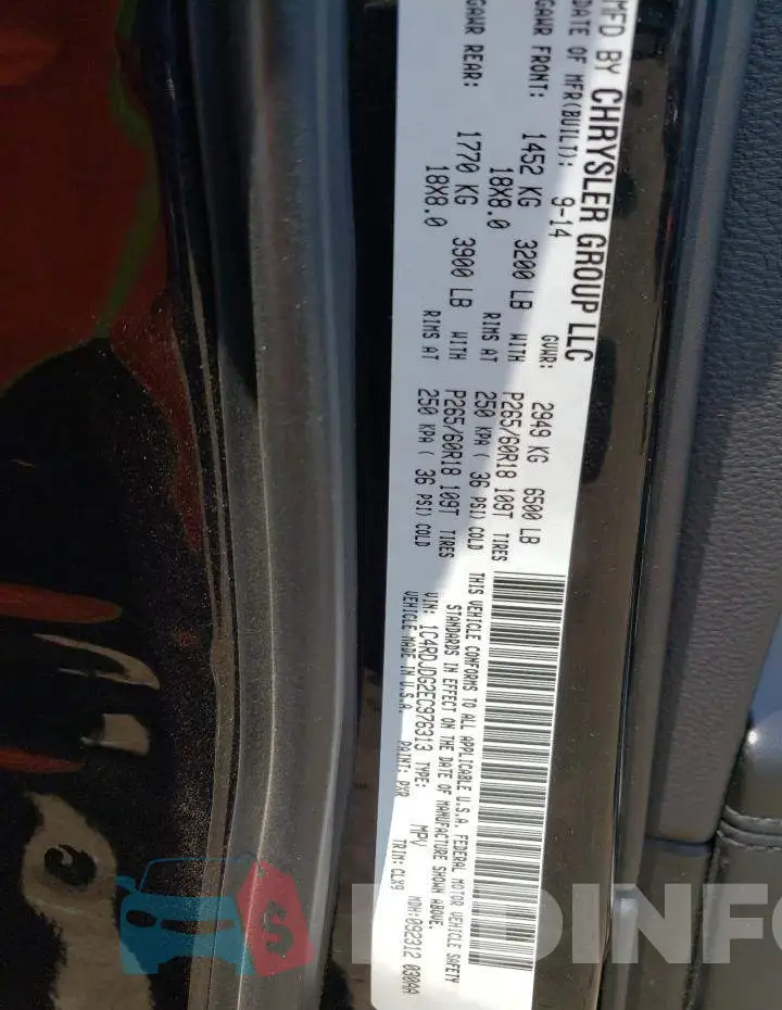 1C4RDJDG2EC976313 Photo# 10
