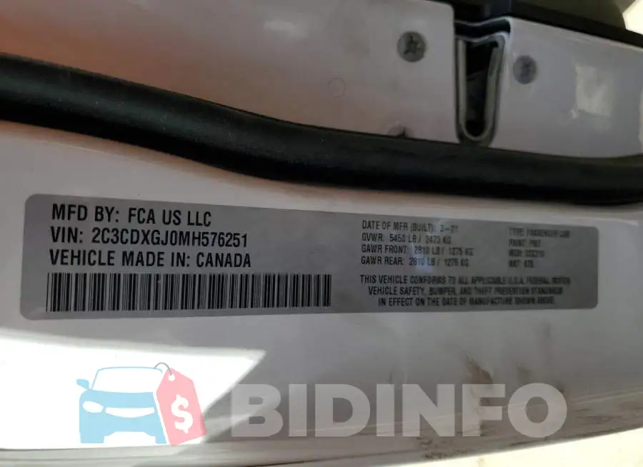 2C3CDXGJ0MH576251 Photo# 13