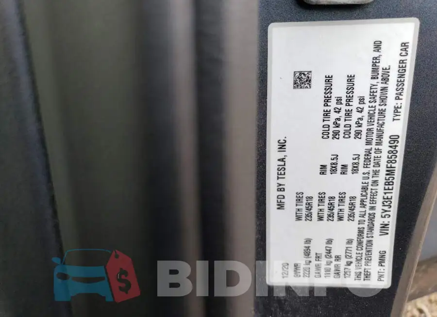 5YJ3E1EB5MF858490 Photo# 12