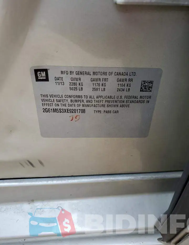 2G61M5S3XE9201708 Photo# 12