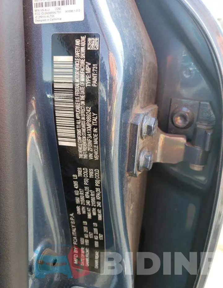 ZFBNF3A1XMP889242 Photo# 13