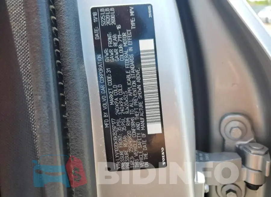 LYV102DK6KB297177 Photo# 13
