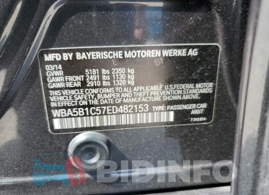 WBA5B1C57ED482153 Photo# 12
