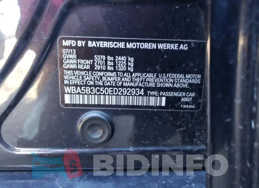 WBA5B3C50ED292934 Photo# 12
