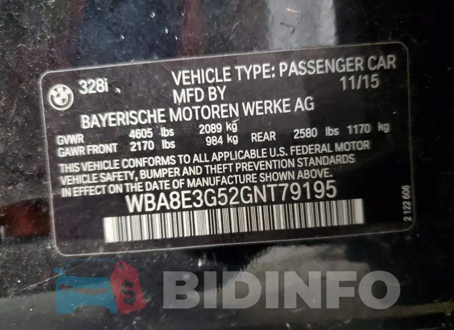 WBA8E3G52GNT79195 Photo# 12