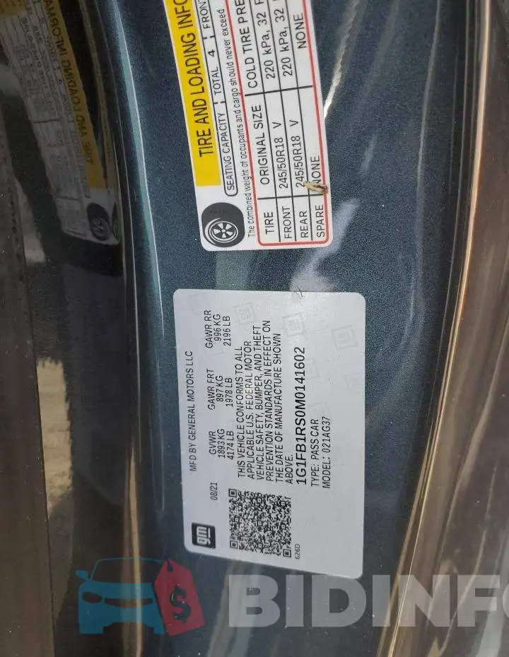 1G1FB1RS0M0141602 Photo# 13