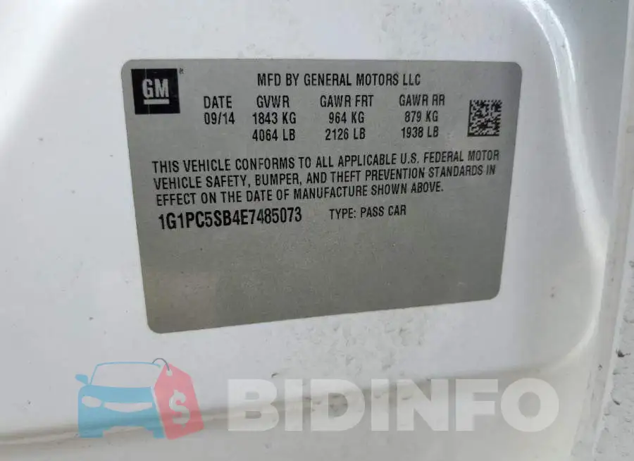 1G1PC5SB4E7485073 Photo# 12