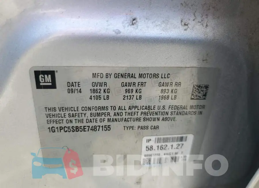 1G1PC5SB5E7487155 Photo# 12