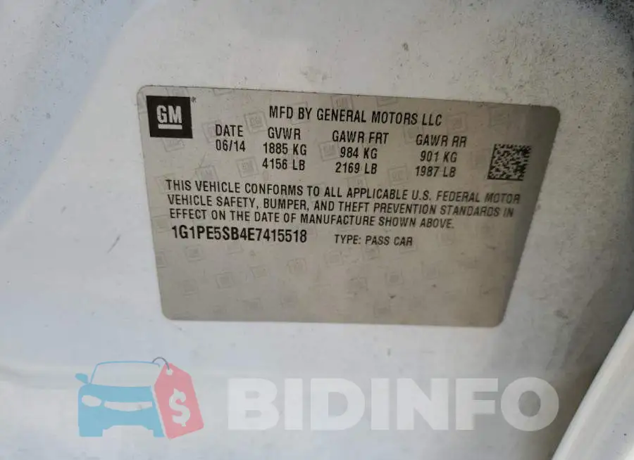 1G1PE5SB4E7415518 Photo# 12