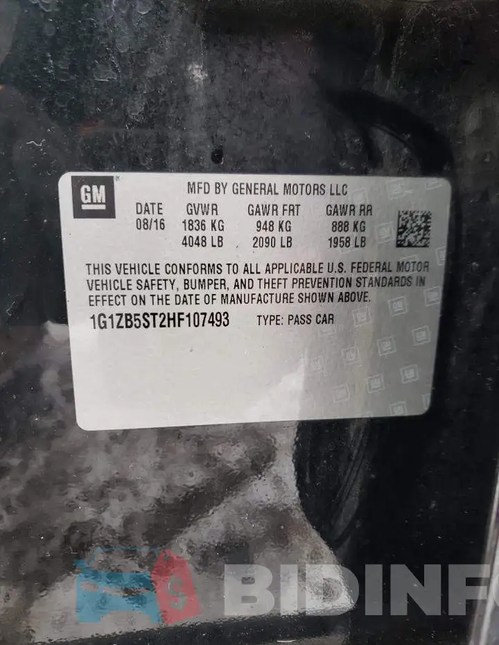 1G1ZB5ST2HF107493 Photo# 12