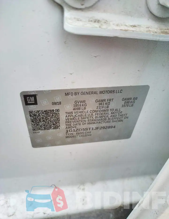 1G1ZD5ST1JF292894 Photo# 12