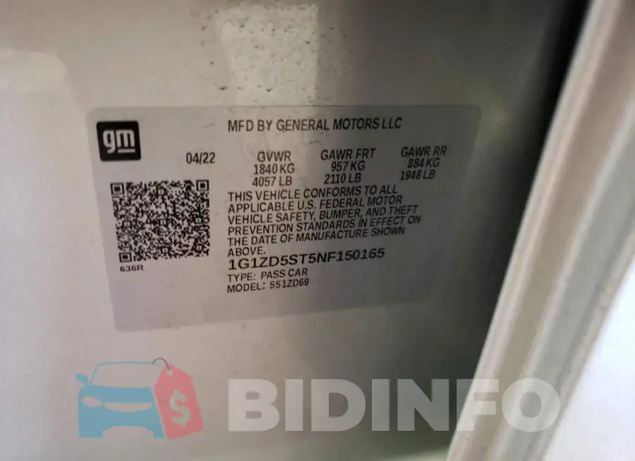 1G1ZD5ST5NF150165 Photo# 13