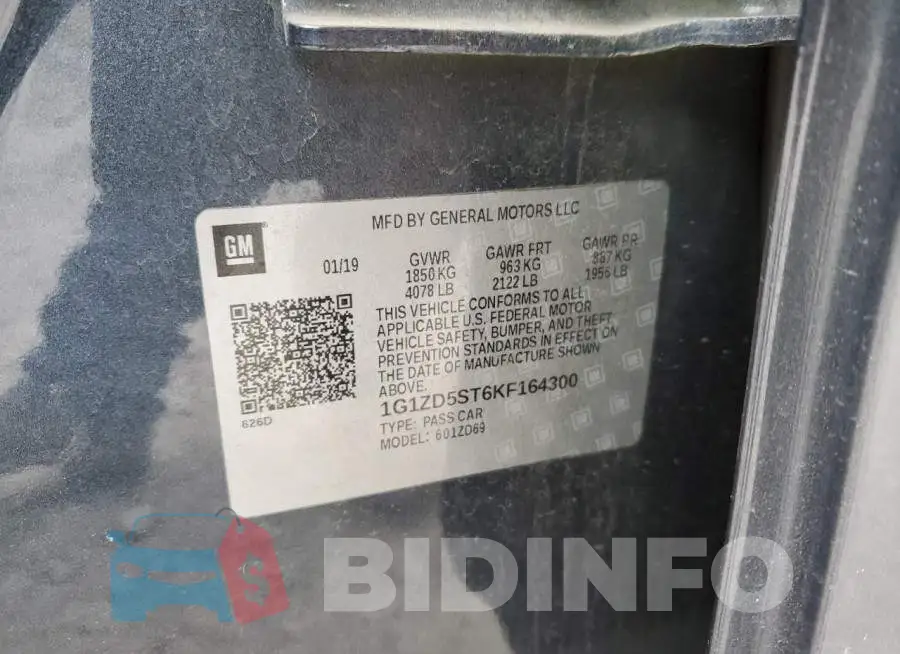 1G1ZD5ST6KF164300 Photo# 12