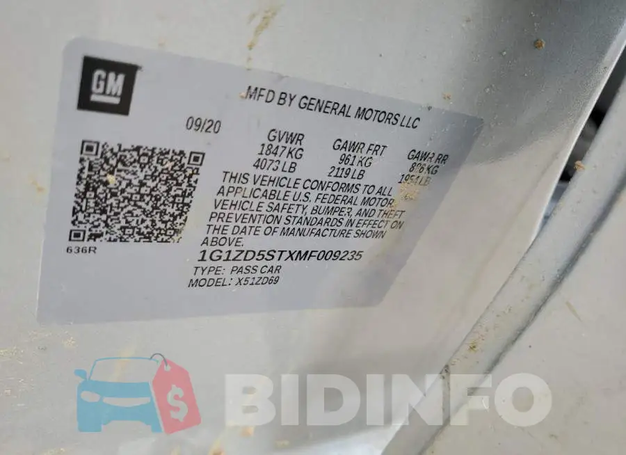1G1ZD5STXMF009235 Photo# 12