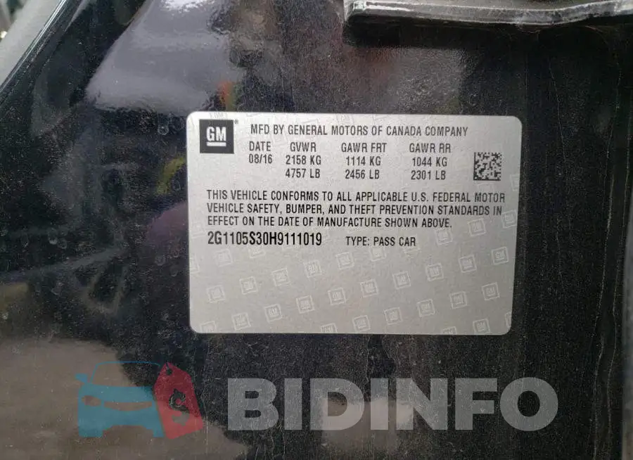 2G1105S30H9111019 Photo# 12
