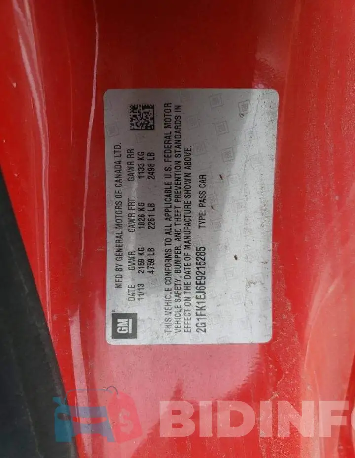 2G1FK1EJ6E9215285 Photo# 12