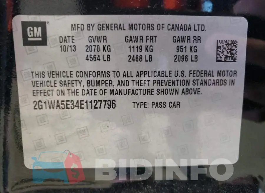 2G1WA5E34E1127796 Photo# 12