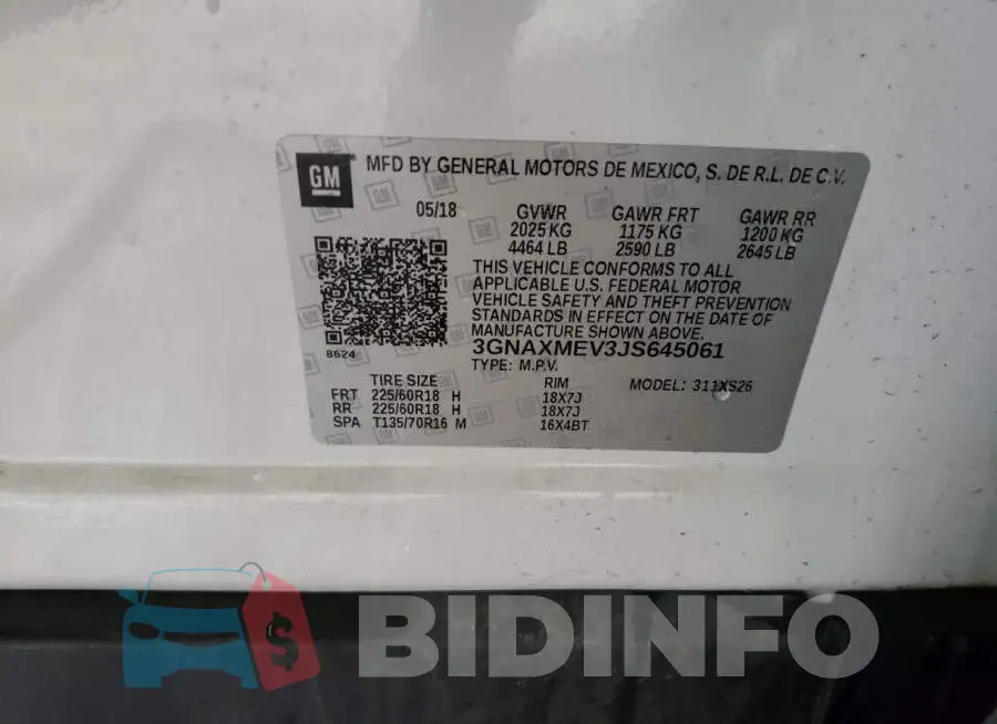 3GNAXMEV3JS645061 Photo# 12