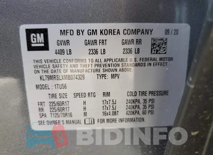 KL79MRSLXMB074329 Photo# 12