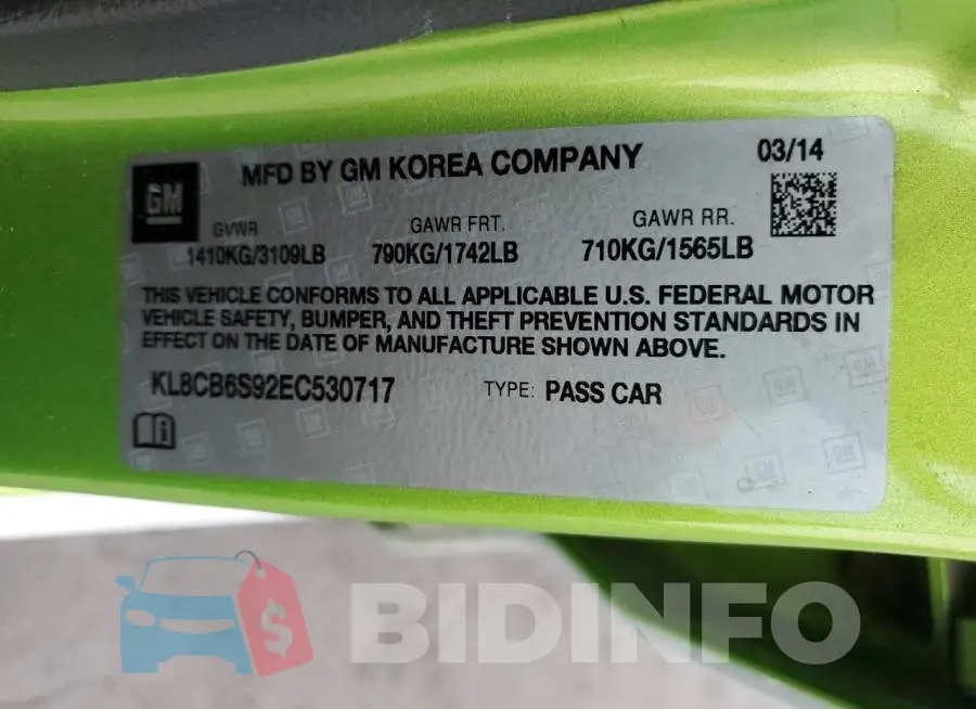 KL8CB6S92EC530717 Photo# 13