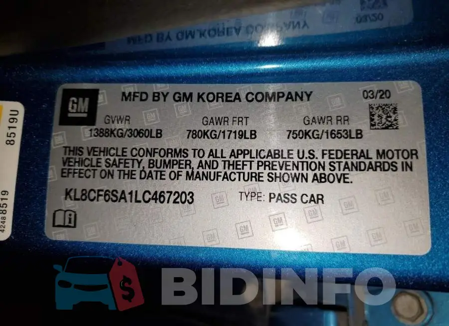 KL8CF6SA1LC467203 Photo# 12