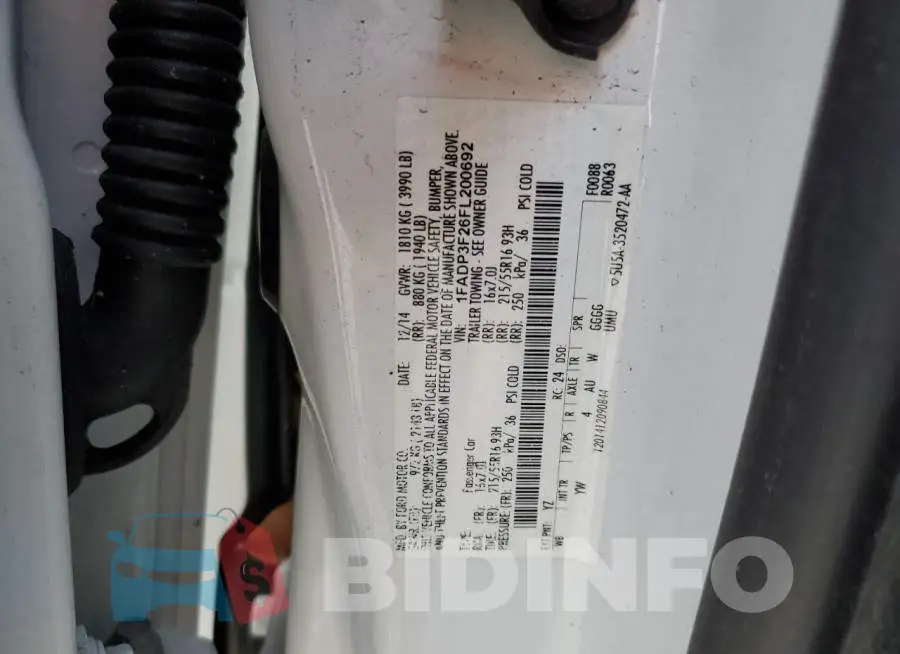 1FADP3F26FL200692 Photo# 13