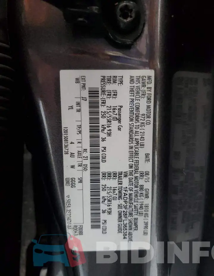 1FADP3F28FL365384 Photo# 12