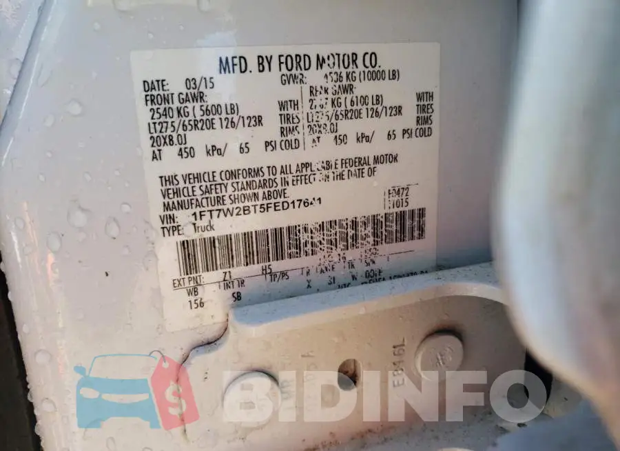 1FT7W2BT5FED17641 Photo# 10