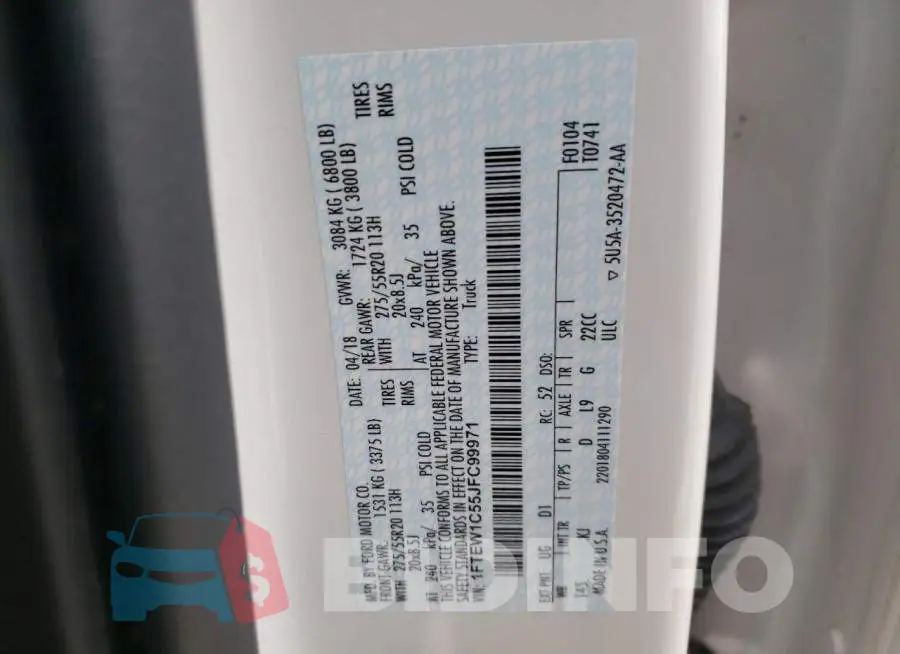 1FTEW1C55JFC99971 Photo# 12