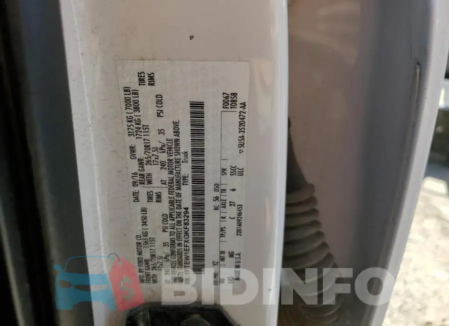 1FTEW1EFXGKF83294 Photo# 12