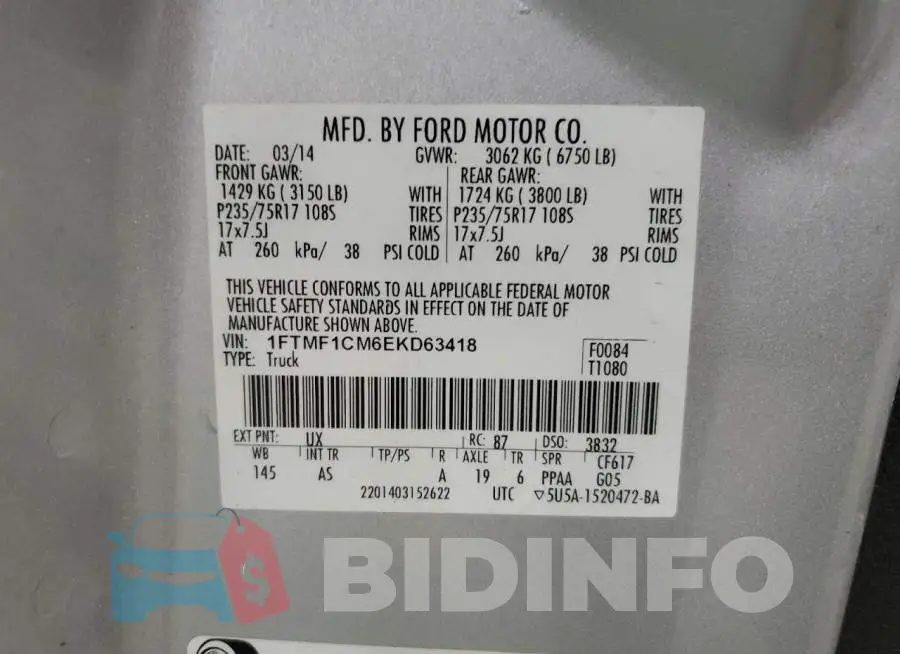 1FTMF1CM6EKD63418 Photo# 12