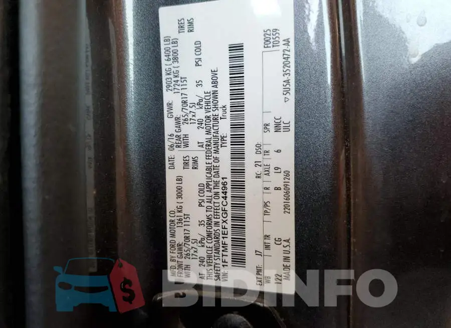 1FTMF1EFXGFC44961 Photo# 12