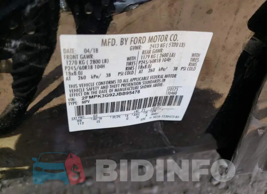 2FMPK3G92JBB95478 Photo# 12