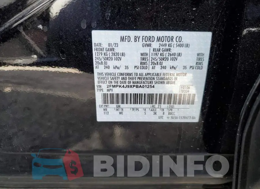 2FMPK4J9XPBA01254 Photo# 12