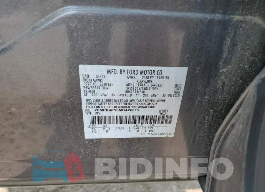 2FMPK4K90MBA26870 Photo# 12